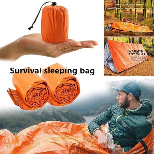 Outdoor Emergency Sleeping Bag Portable Waterproof Reusable Survival Rescue Thermal Blanket