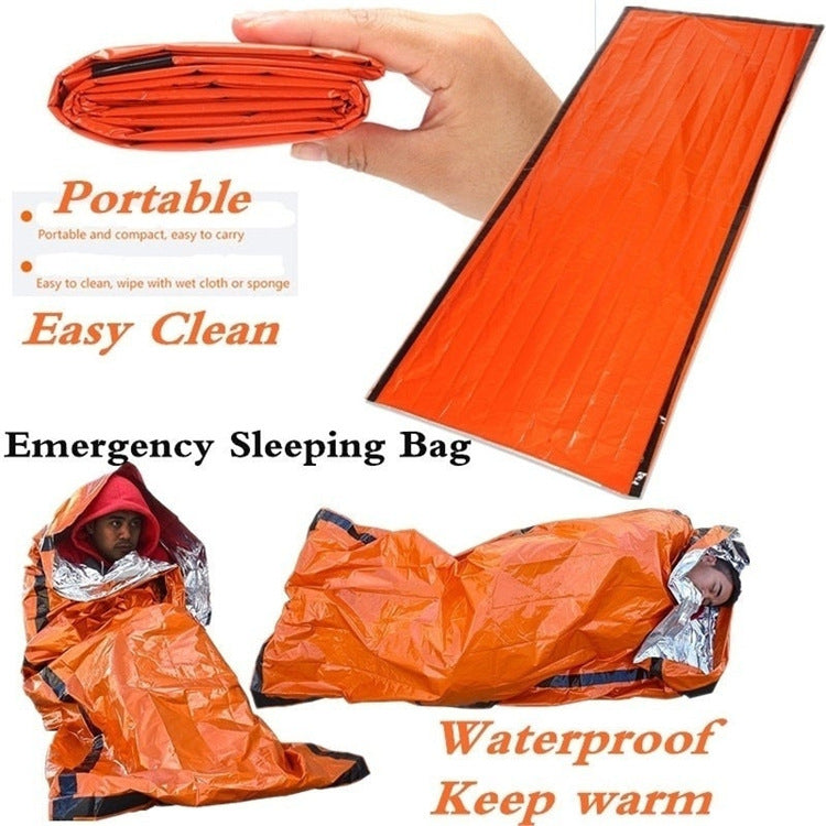 Outdoor Emergency Sleeping Bag Portable Waterproof Reusable Survival Rescue Thermal Blanket