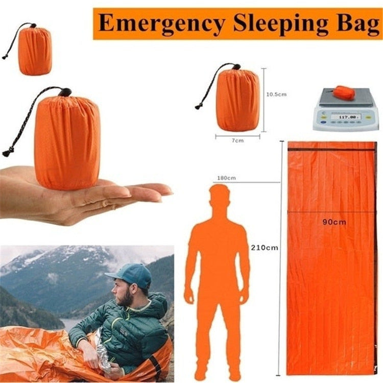 Outdoor Emergency Sleeping Bag Portable Waterproof Reusable Survival Rescue Thermal Blanket