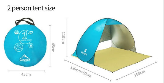 Beach Tent UV Protection Sunshade Double Automatic Camping Tent