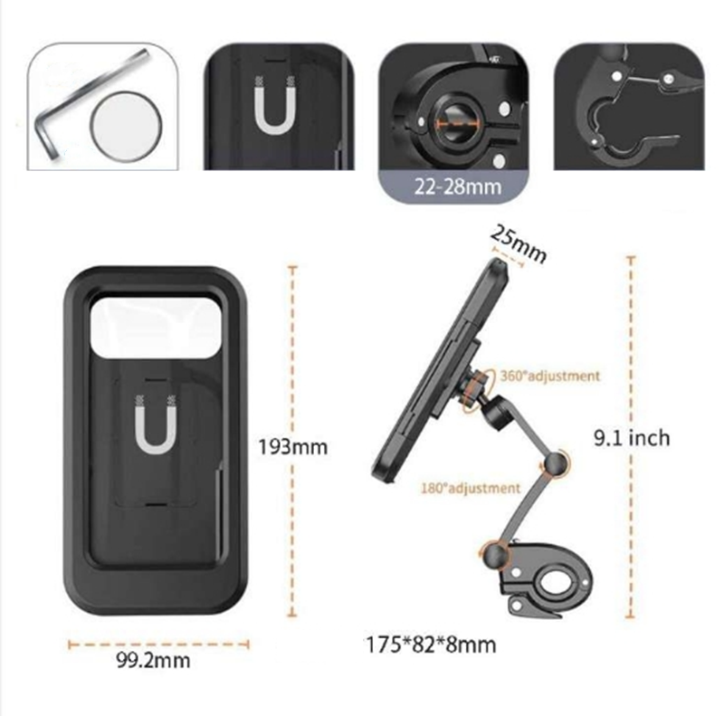 Bicycle Motorcycle Case Folding Mobile Phone Navigation Stand Rainproof Cover