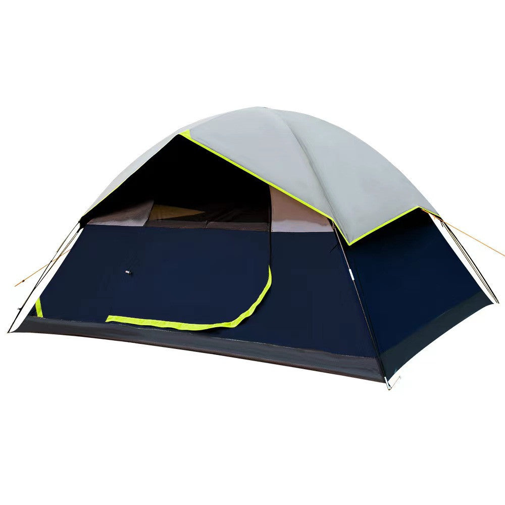 4 Person Black Coated Darkroom Camping Family Backpacking Tent