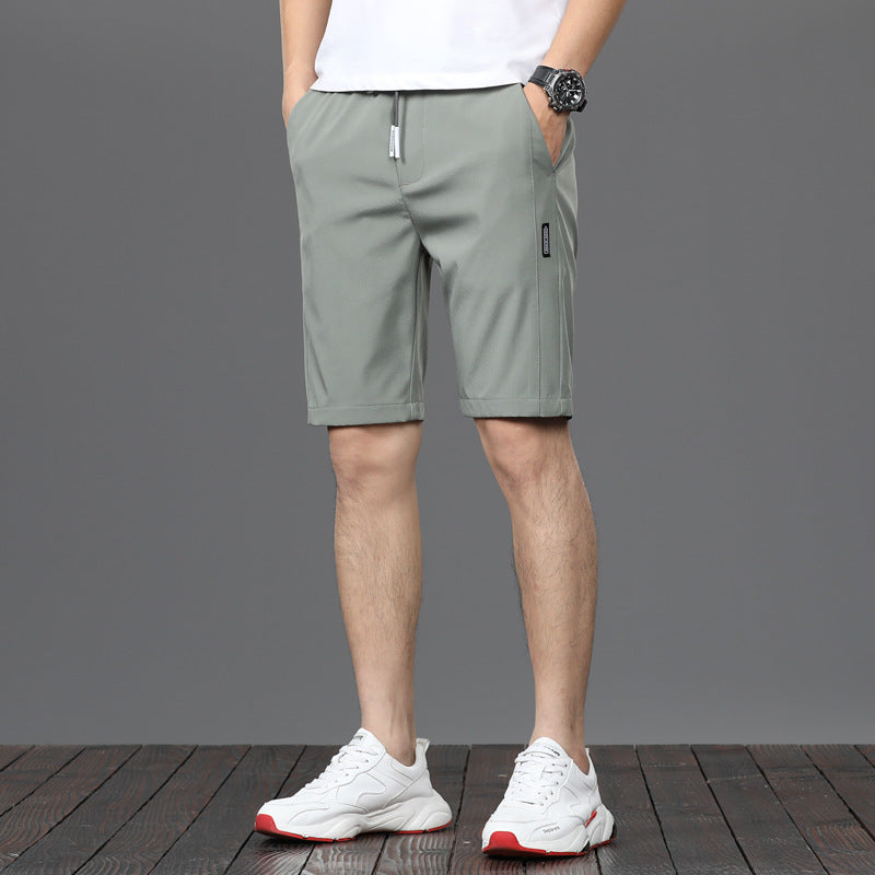 Summer Ice Silk Ultra-thin Loose Track Casual Beach Men's Shorts