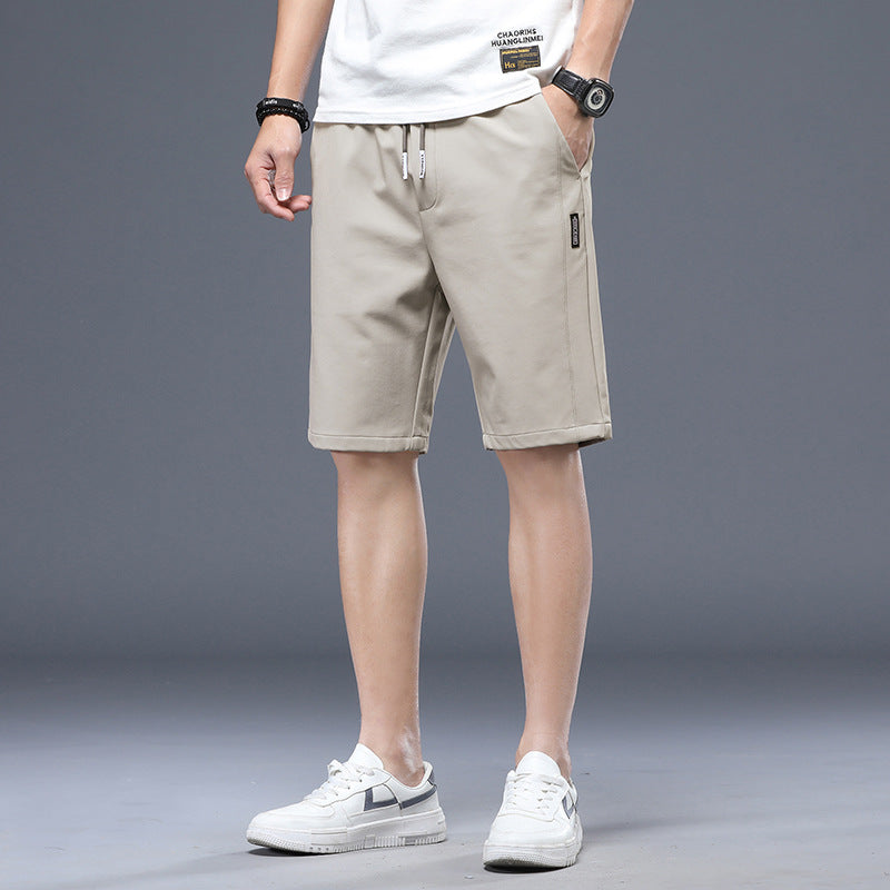 Summer Ice Silk Ultra-thin Loose Track Casual Beach Men's Shorts