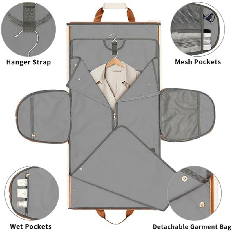 Convertible Cloth Wear-Resistant Folding Storage Garment Suit Bag Crossbody Rotatable Backpack